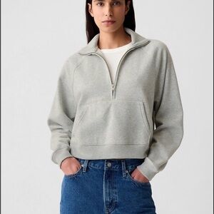 Vintage soft Gap Gray Half-Zip Sweatshirt